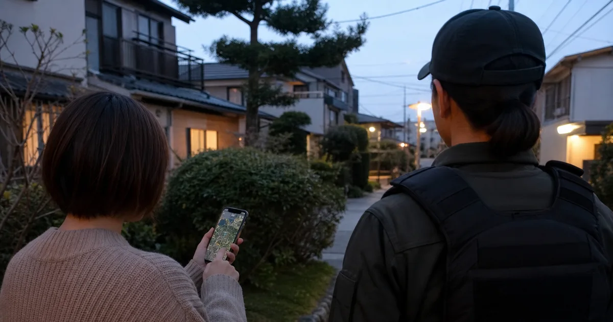 目撃情報を地図に整理する様子