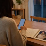 捜索中の連絡内容を確認する飼い主